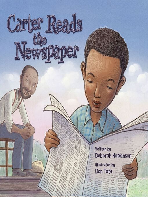 Book jacket for Carter reads the newspaper